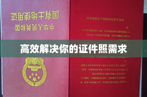 东莞高效解决你的证件照需求