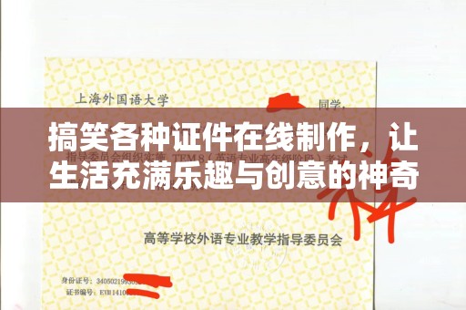 东莞搞笑各种证件在线制作，让生活充满乐趣与创意的神奇工具