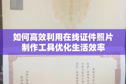 东莞如何高效利用在线证件照片制作工具优化生活效率