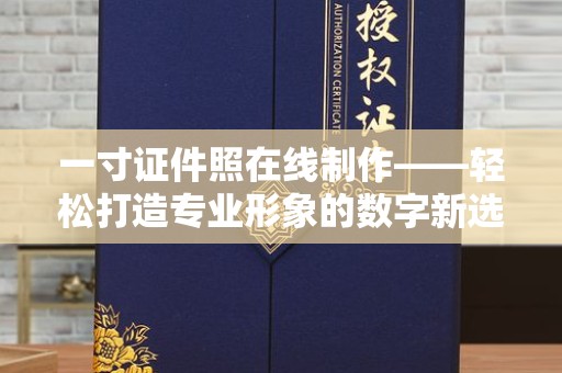 东莞一寸证件照在线制作——轻松打造专业形象的数字新选择