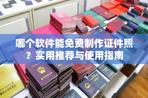 东莞哪个软件能免费制作证件照？实用推荐与使用指南