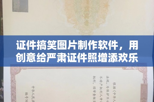 东莞证件搞笑图片制作软件，用创意给严肃证件照增添欢乐