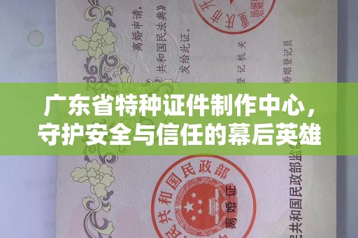东莞广东省特种证件制作中心，守护安全与信任的幕后英雄