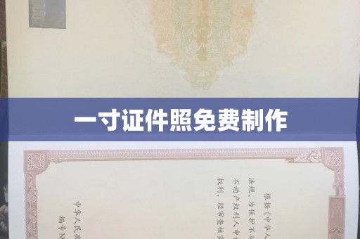 东莞一寸证件照免费制作