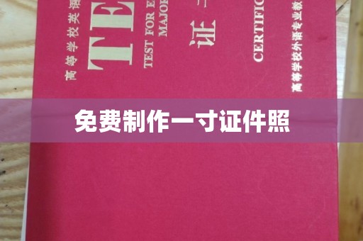 东莞免费制作一寸证件照