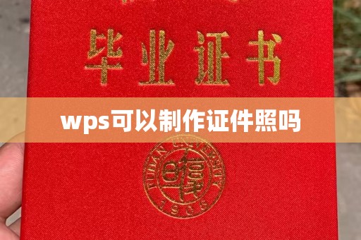 东莞wps可以制作证件照吗